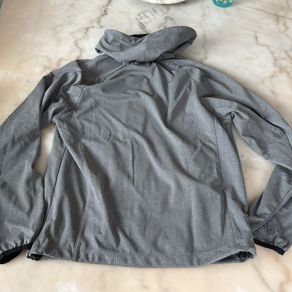 New Balance Heather Gray Hooded Jacket Sz S/M Loose Fit - Picture 9 of 10